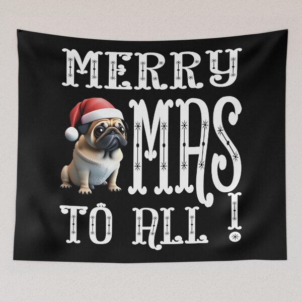 Item preview, Merry Pugmas to all - Funny Christmas Pug designed and sold by p-coq.