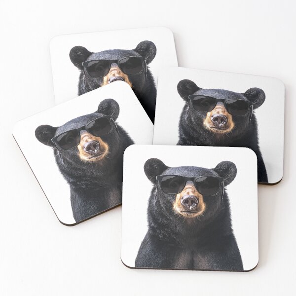 Item preview, Funny cool American Black Bear wearing sunglasses designed and sold by LazyOwlStore.