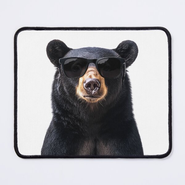 Item preview, Funny cool American Black Bear wearing sunglasses designed and sold by LazyOwlStore.