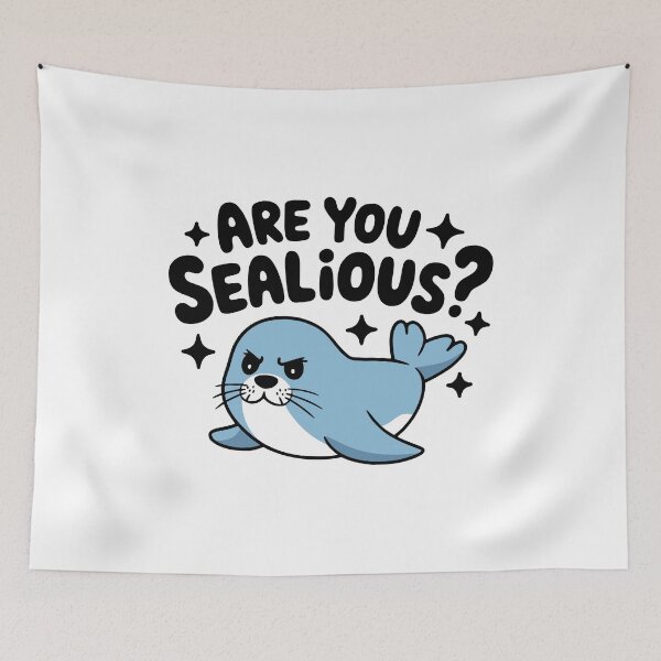 Item preview, Are You Sealious! Cute Funny Seal Pun designed and sold by PMCreative.