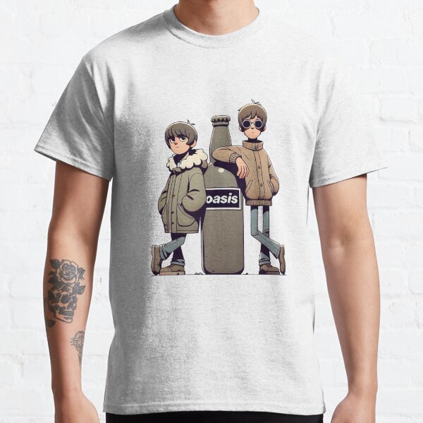 Artikel-Vorschau von Oasis Gallagher Brothers und eine Flasche, designt und verkauft von The Globe Fund.
