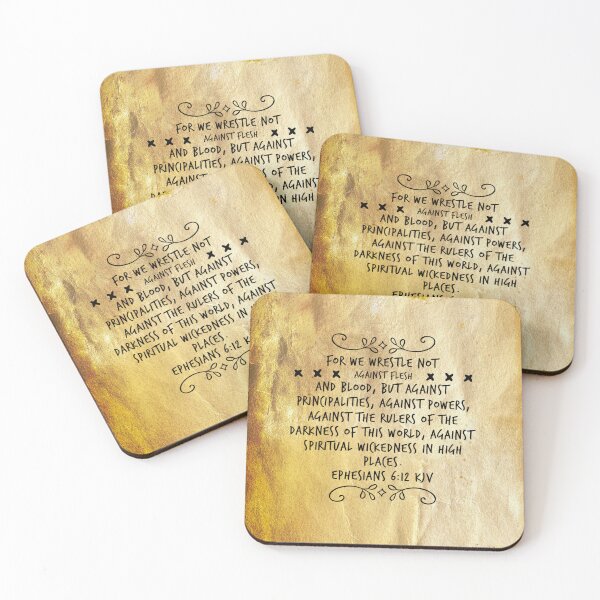 Item preview, Ephesians 6:12 KJV Christian Bible Verse Typography designed and sold by Our Bible Journey.