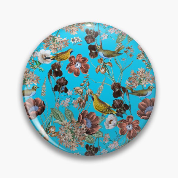 Item preview, Exotic Vintage Bird And Rose Night Garden - Sepia Teal designed and sold by UtArt.