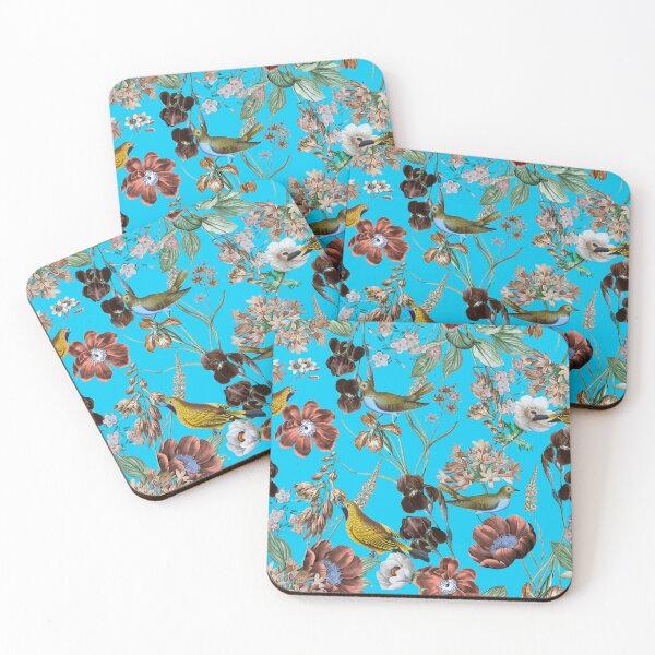 Item preview, Exotic Vintage Bird And Rose Night Garden - Sepia Teal designed and sold by UtArt.