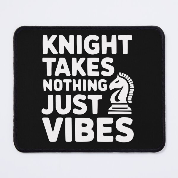 Item preview, Knight Takes Nothing, Just Vibes – Minimalist Chess designed and sold by RebeccaRe.