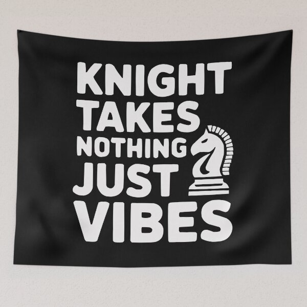 Item preview, Knight Takes Nothing, Just Vibes – Minimalist Chess designed and sold by RebeccaRe.