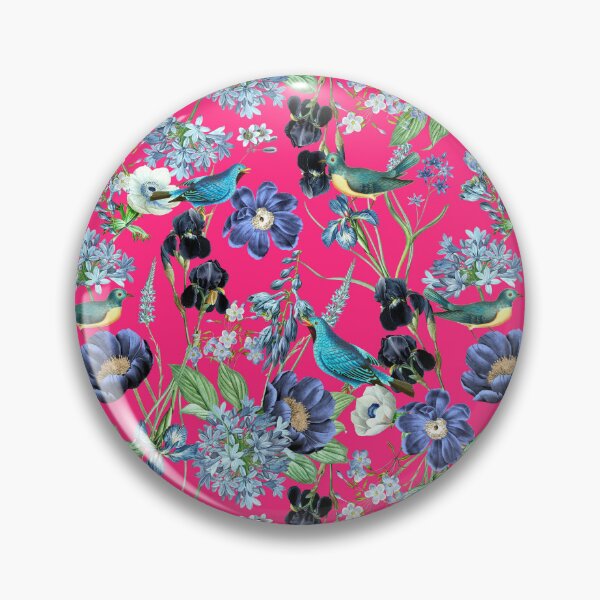 Item preview, Exotic Vintage Bird And Rose Night Garden - Magenta designed and sold by UtArt.