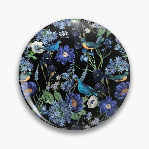 Item preview, Exotic Vintage Bird And Rose Night Garden - Black designed and sold by UtArt.