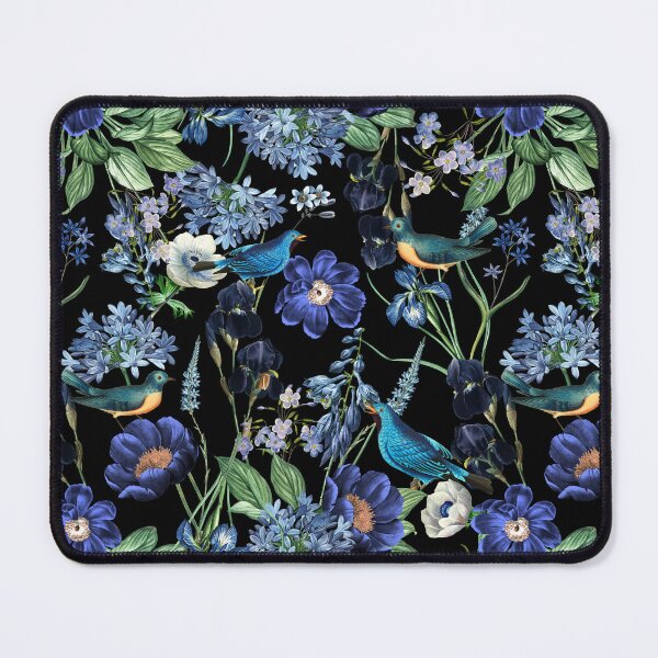 Item preview, Exotic Vintage Bird And Rose Night Garden - Black designed and sold by UtArt.