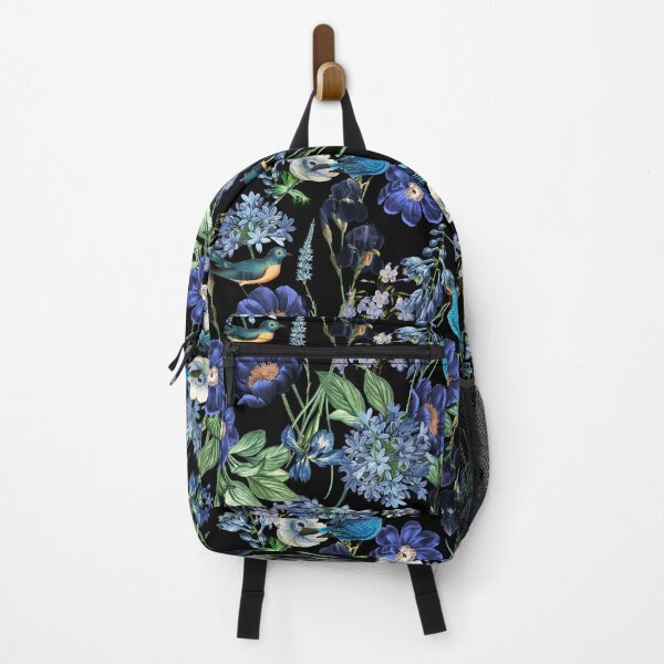 Item preview, Exotic Vintage Bird And Rose Night Garden - Black designed and sold by UtArt.