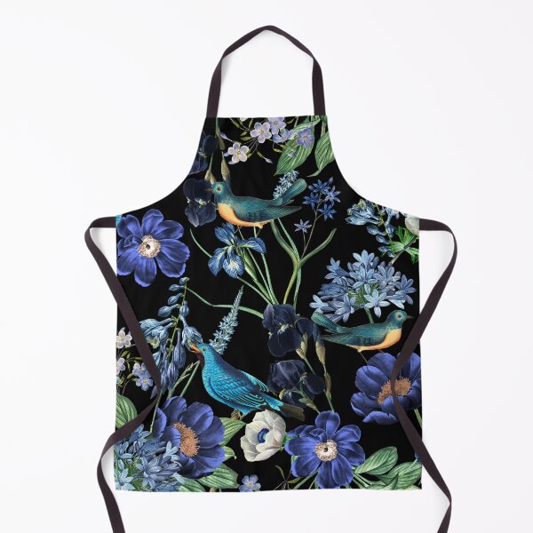 Item preview, Exotic Vintage Bird And Rose Night Garden - Black designed and sold by UtArt.