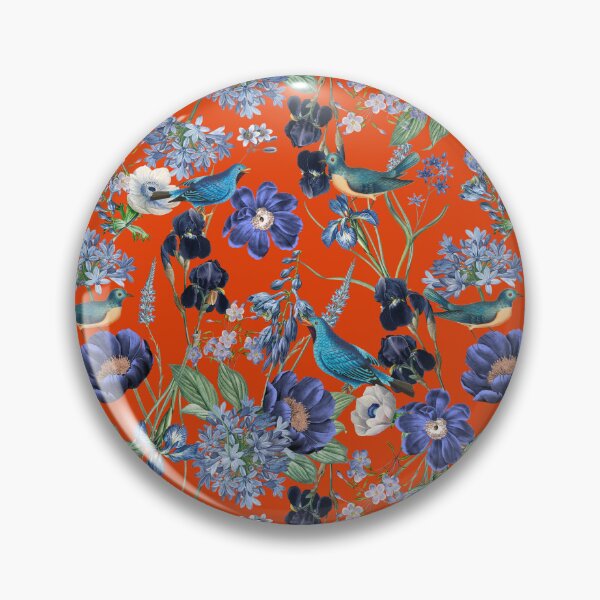 Item preview, Exotic Vintage Bird And Rose Night Garden - Orange Sepia designed and sold by UtArt.
