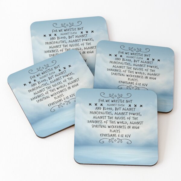 Item preview, Ephesians 6:12 KJV Christian Bible Verse Typography designed and sold by Our Bible Journey.