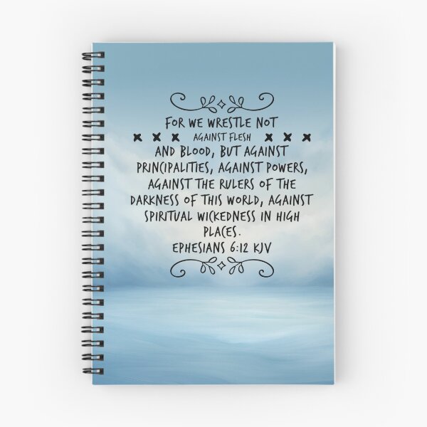 Item preview, Ephesians 6:12 KJV Christian Bible Verse Typography designed and sold by Our Bible Journey.
