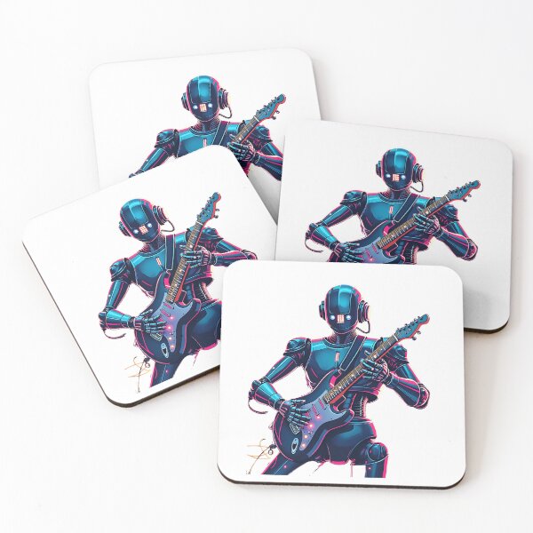 Item preview, Retro Robot Playing Guitar designed and sold by VibeTCreations.