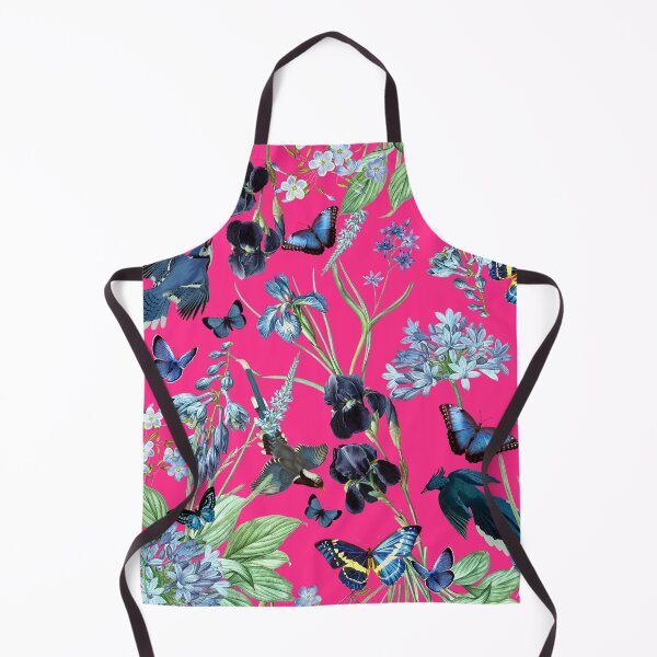 Item preview, Exotic Vintage Birds Butterflies And Exotic Flowers Night Garden - Magenta designed and sold by UtArt.
