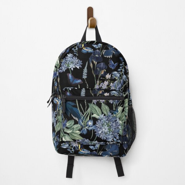 Item preview, Exotic Vintage Birds Butterflies And Exotic Flowers Night Garden - Black designed and sold by UtArt.