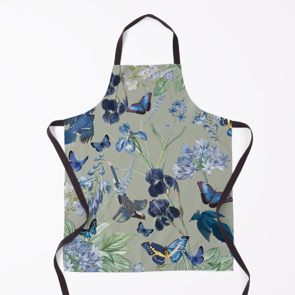 Item preview, Exotic Vintage Birds Butterflies And Exotic Flowers Night Garden - Sage designed and sold by UtArt.