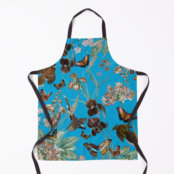 Item preview, Exotic Vintage Birds Butterflies And Exotic Flowers Night Garden - Sepia Teal designed and sold by UtArt.