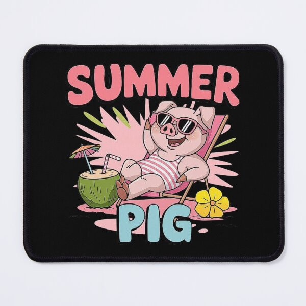 Item preview, Summer Vibes Funny Pig Cartoon Design designed and sold by love3617.