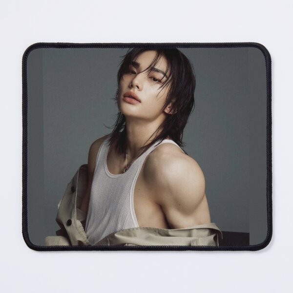 Item preview, Hyunjin muscles hot esquire Stray Kids (스트레이 키즈) SKZ kpop ot8 designed and sold by Kpop-Noona.