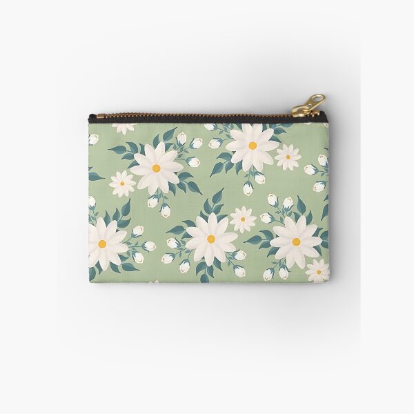Item preview, Green, Yellow & White Floral Print  designed and sold by Bubbly Beach Babe.