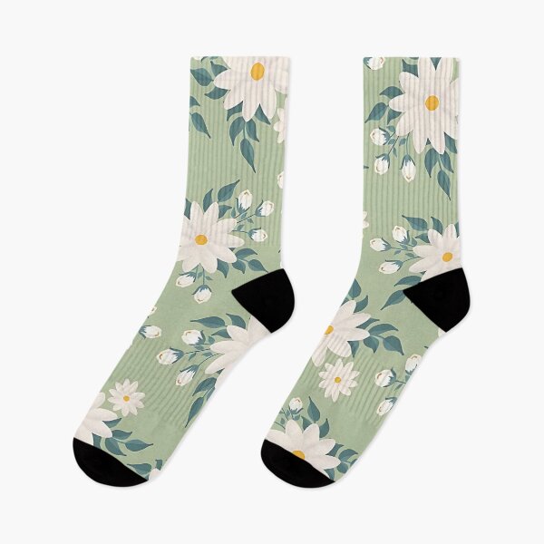Item preview, Green, Yellow & White Floral Print  designed and sold by Bubbly Beach Babe.