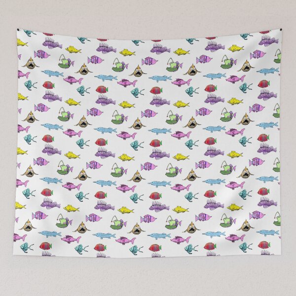 Item preview, Pattern of Funky Fish Design designed and sold by LegendaryDesigns.