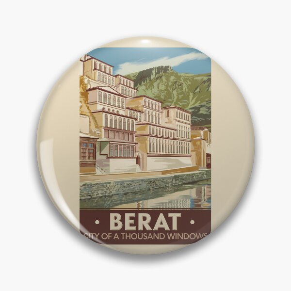 Item preview, Berat Albania Illustration Travel Art Vintage designed and sold by KrisSidDesigns.