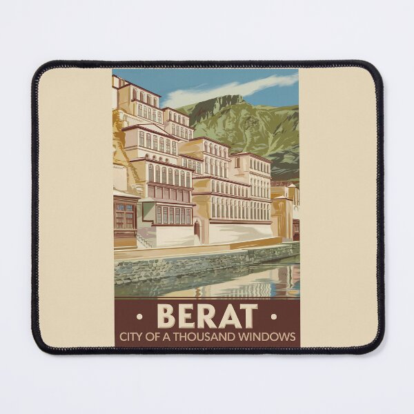 Item preview, Berat Albania Illustration Travel Art Vintage designed and sold by KrisSidDesigns.