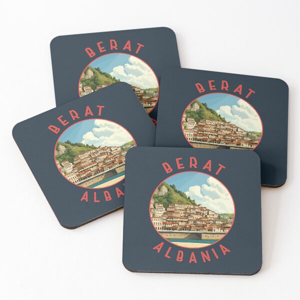 Item preview, Berat Albania Retro Distressed Circle designed and sold by KrisSidDesigns.