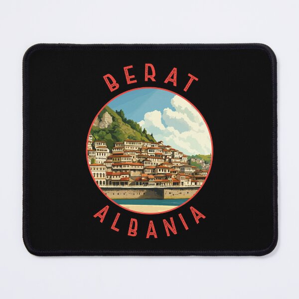 Item preview, Berat Albania Retro Distressed Circle designed and sold by KrisSidDesigns.