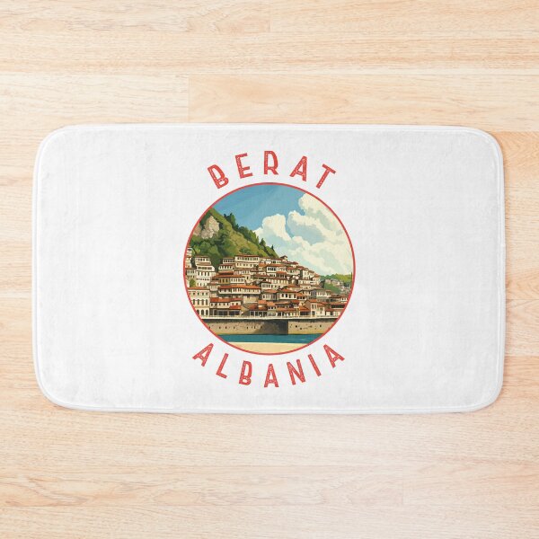 Item preview, Berat Albania Retro Distressed Circle designed and sold by KrisSidDesigns.