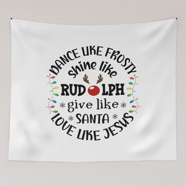 Item preview, Dance like Frosty Shine like Rudolph Love like Jesus designed and sold by GroovyFusion.