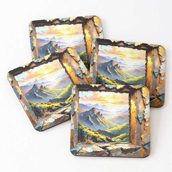 Item preview, Mountain View from Rustic Window (abstract) designed and sold by The-Open-Door.