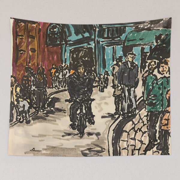 Item preview, One Busy October in Cambridge designed and sold by Dianna Hardy Art.