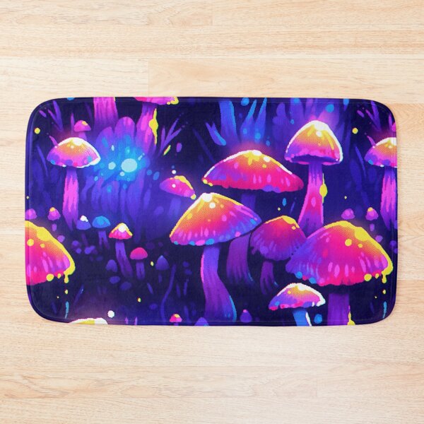 Item preview, Neon Mushroom Forest Pattern designed and sold by bubblegoth.