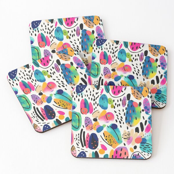 Item preview, Colorful Abstract Shapes Pattern designed and sold by bubblegoth.
