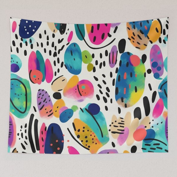 Item preview, Colorful Abstract Shapes Pattern designed and sold by bubblegoth.