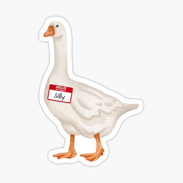 Aperçu de l'œuvre Oie stupide Sticker créée et vendue par MinetiSpaghetti.