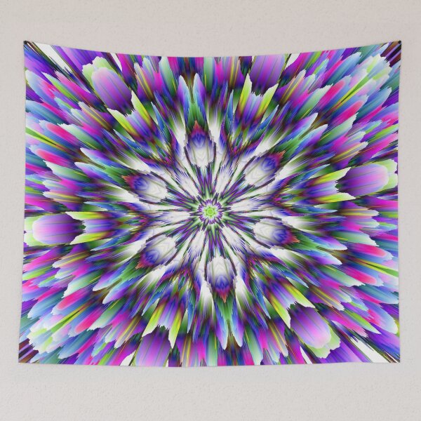 Item preview, Abstract Multicolored 3D Fractal Flower 4 designed and sold by SXW Designs.