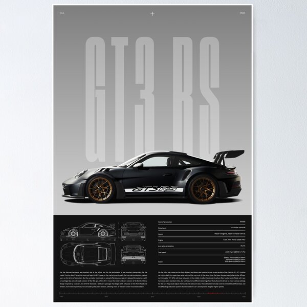 Porsche 911 gt3 RS poster, 992 gt3 rs poster, gt3 rs porsche poster gift for boyfriend, porsche 992 poster, porsche 992 Poster