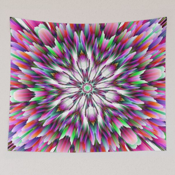 Item preview, Abstract Multicolored 3D Fractal Flower 3 designed and sold by SXW Designs.