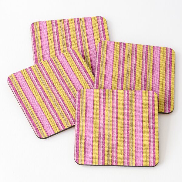 Item preview, Pink and yellow stripes pattern designed and sold by MarisePix.