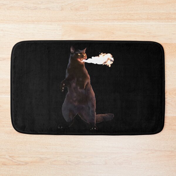 Item preview, catzilla breathes fire designed and sold by NextDoorShoop.