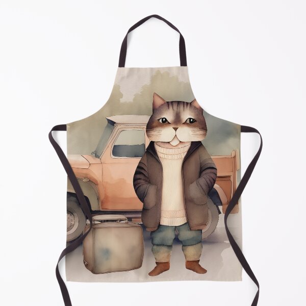 Item preview, Ladiesman Brown Tomcat in Brown Coat Watercolor Painting | Cat Art | Watercolor Cat | Watercolor Artwork | Cat Dad | Gift for Him designed and sold by UnhingedBird.