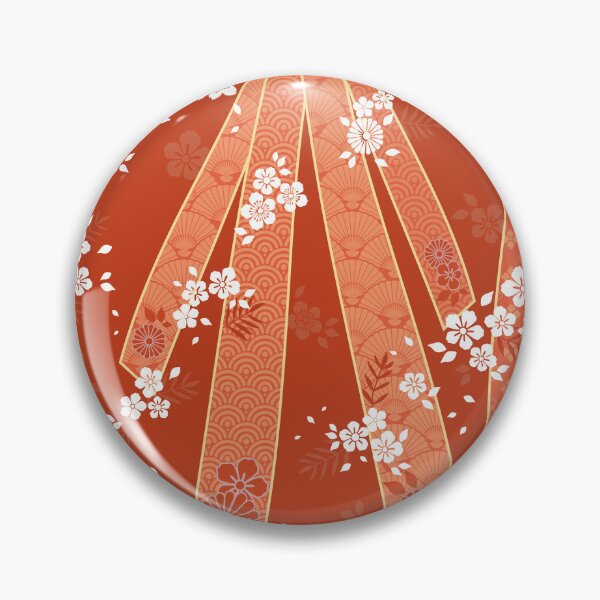 Artikelvorschau, Japanisches Blumenkimonomuster Koralle entworfen und verkauft von urrin DESIGN.