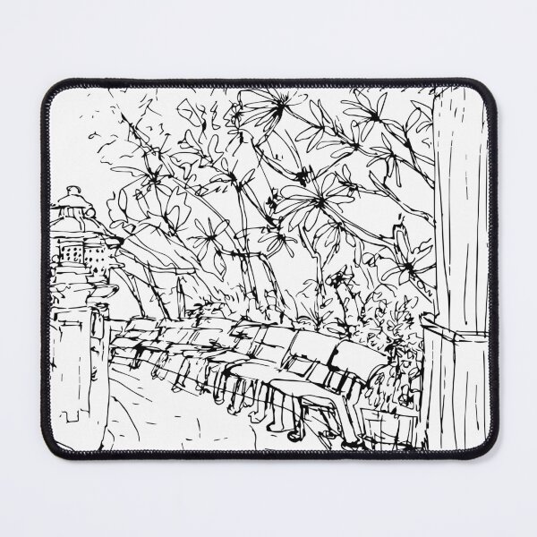 Item preview, Zen Park At Temple Ink Sketch designed and sold by tuyetstudio.