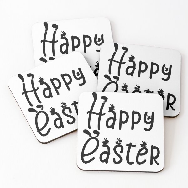 Item preview, Happy Easter black typography designed and sold by GraphicWaveP.