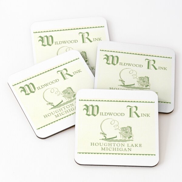 Item preview, Wildwood Rink Houghton Lake Michigan Roller Skating Rink Sticker Decal Label designed and sold by tislord.